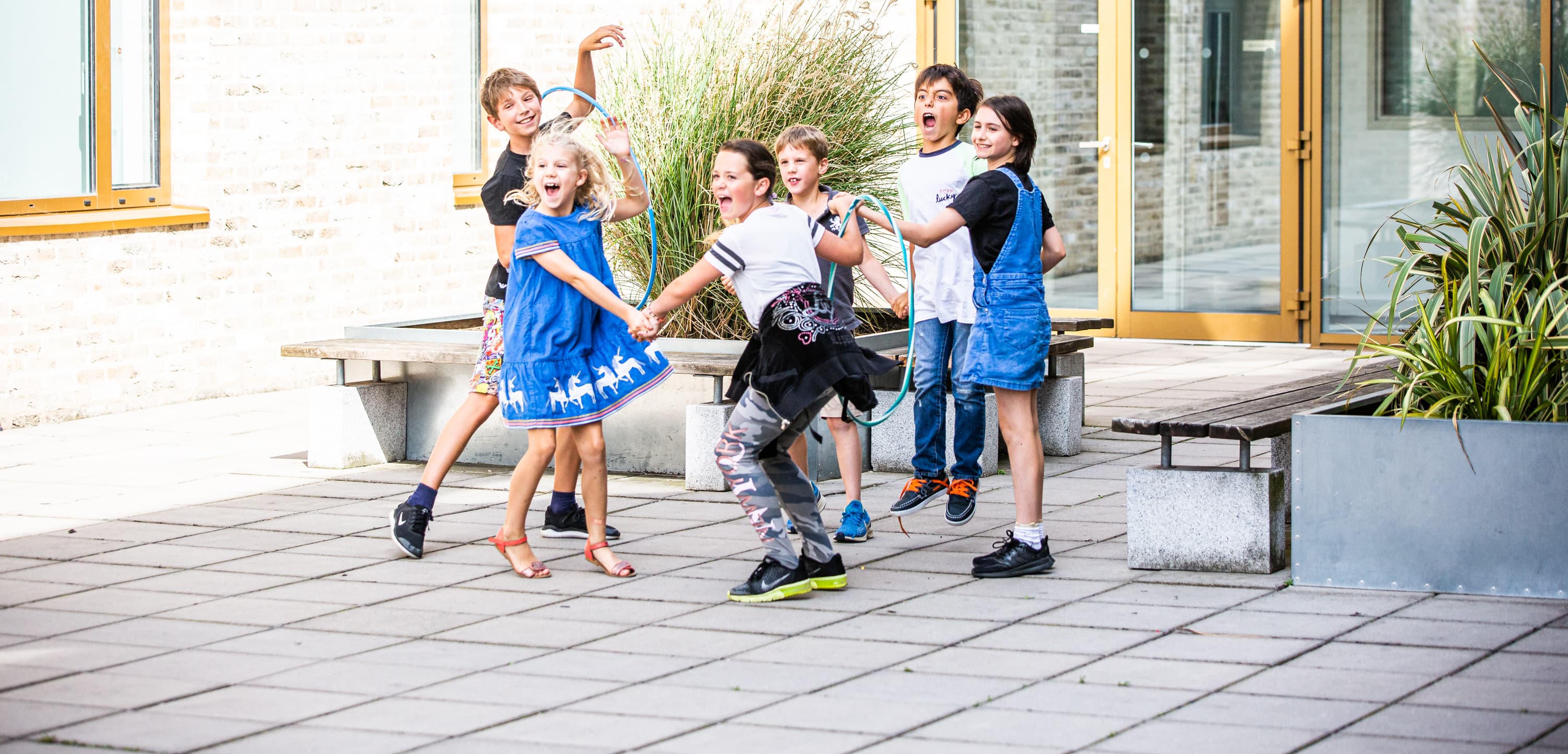Children having fun on an in-person course.